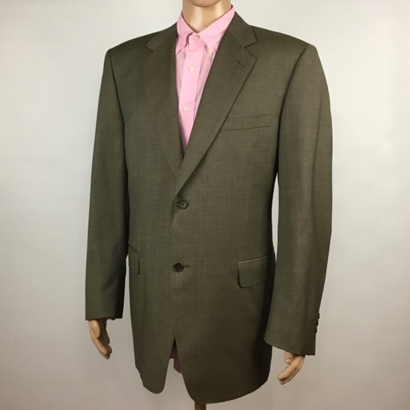 CANALI Mens Italian Wool Grey 2 Button Blazer Jacket AL...